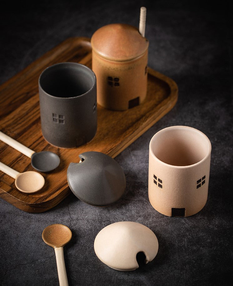 Conteneurs de source de la maison en céramique de Gohobi