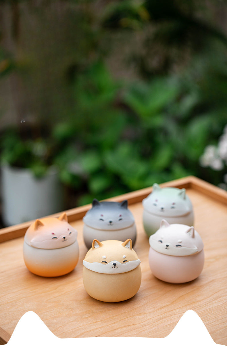 Mini pot à thé de voyage portable Gohobi Shiba Inu Dog