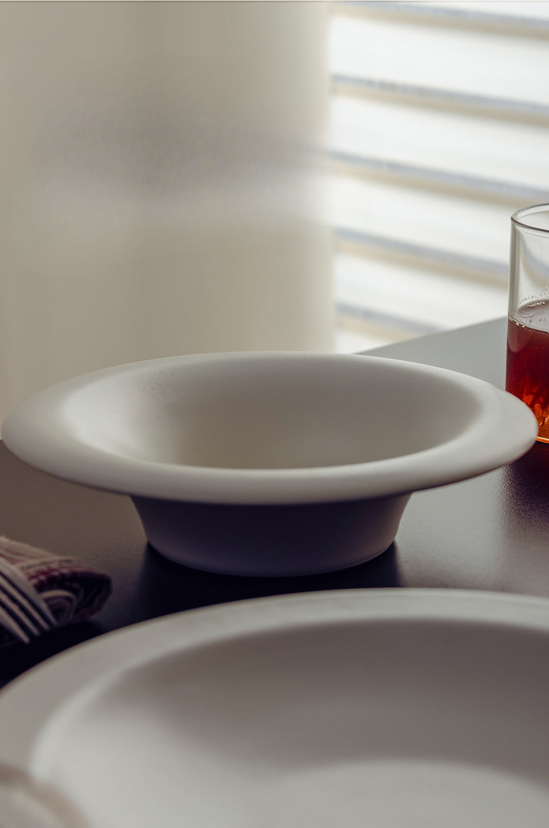 Assiette à soupe occidentale peinte Jinshu mate de 7,5 pouces, assiette à légumes ménagère, hôtel, restaurant, vaisselle en céramique