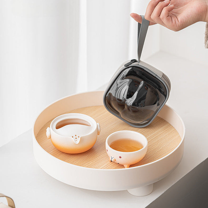 Ensemble théière et tasse à thé Gohobi Shiba Inu
