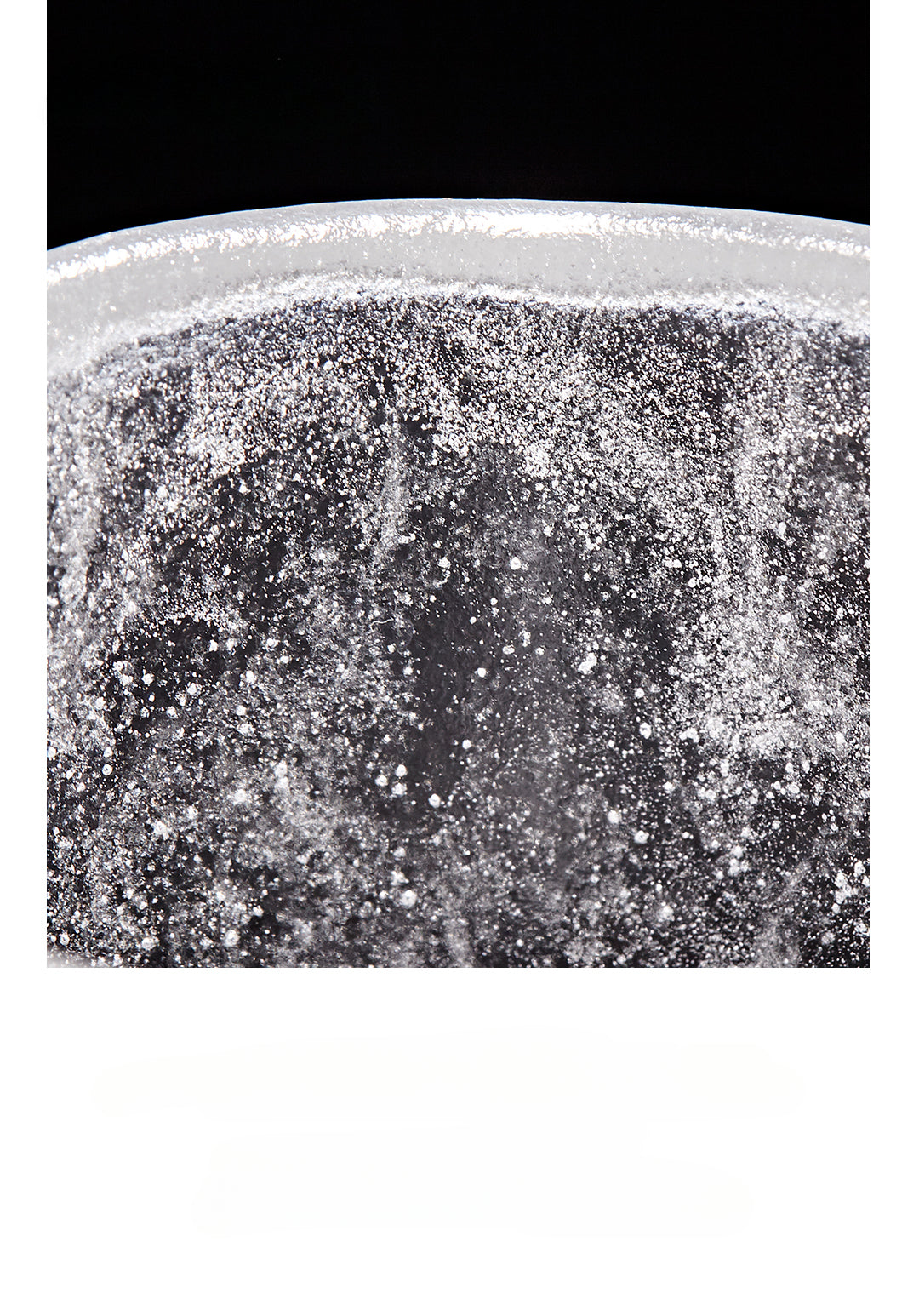 Gohobi Pate de Verre Tasse à thé ronde en verre à neige