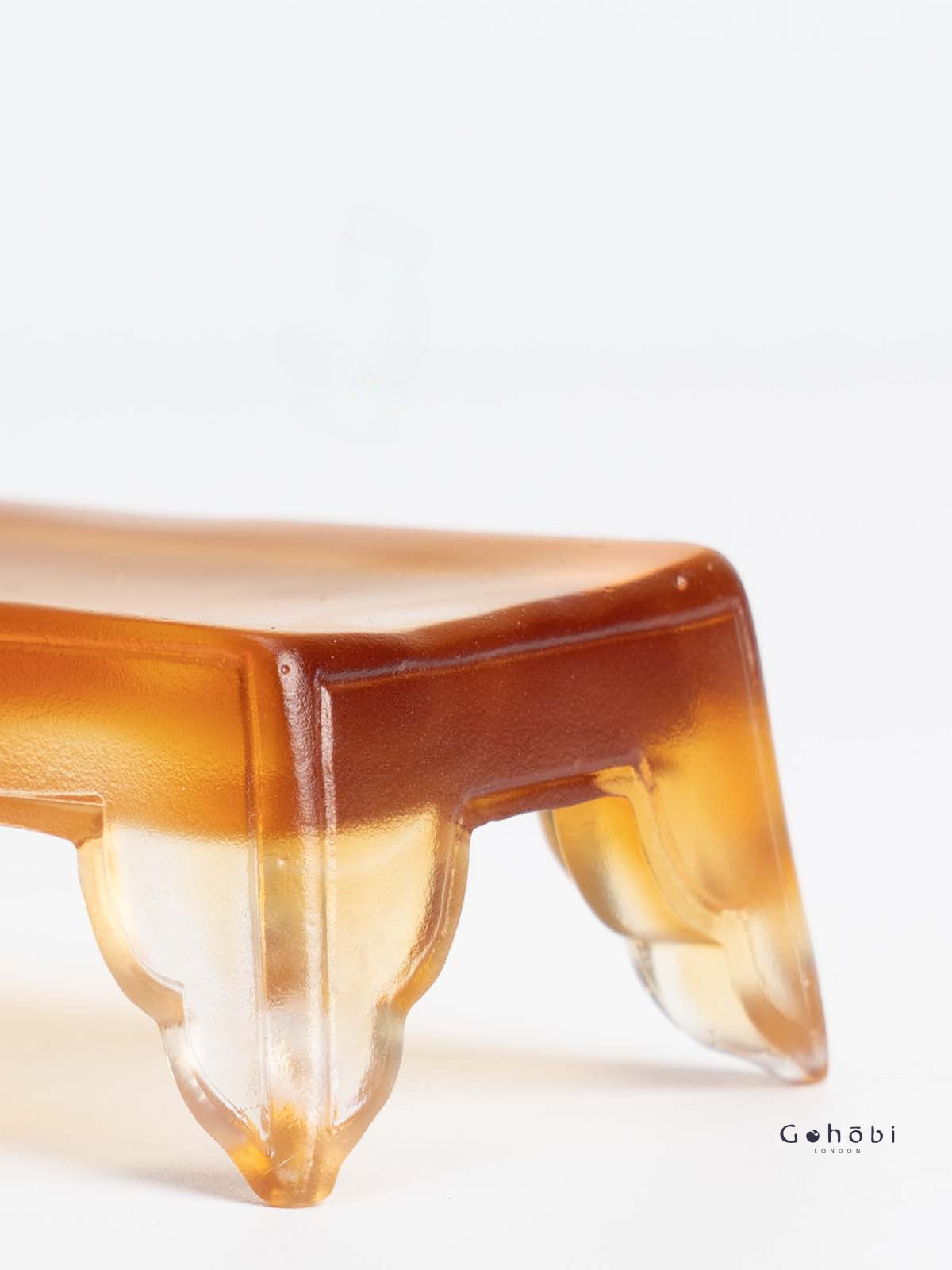 Gohobi Pate de Verre Table à Encre en Verre Coloré Support de Rangement Porte-Stylo Ornement