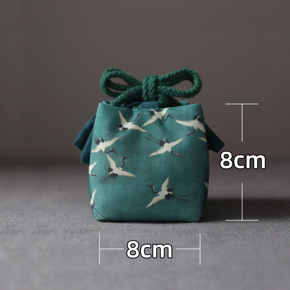 Gohobi Birds Mountains Rivers Teaware Storage Travel Bag Shifuku