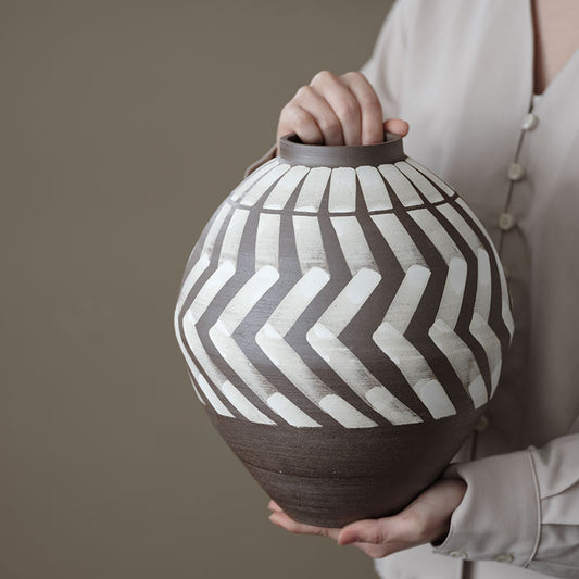 Grand vase fait main de style japonais Wabi Sabi Gohobi 008