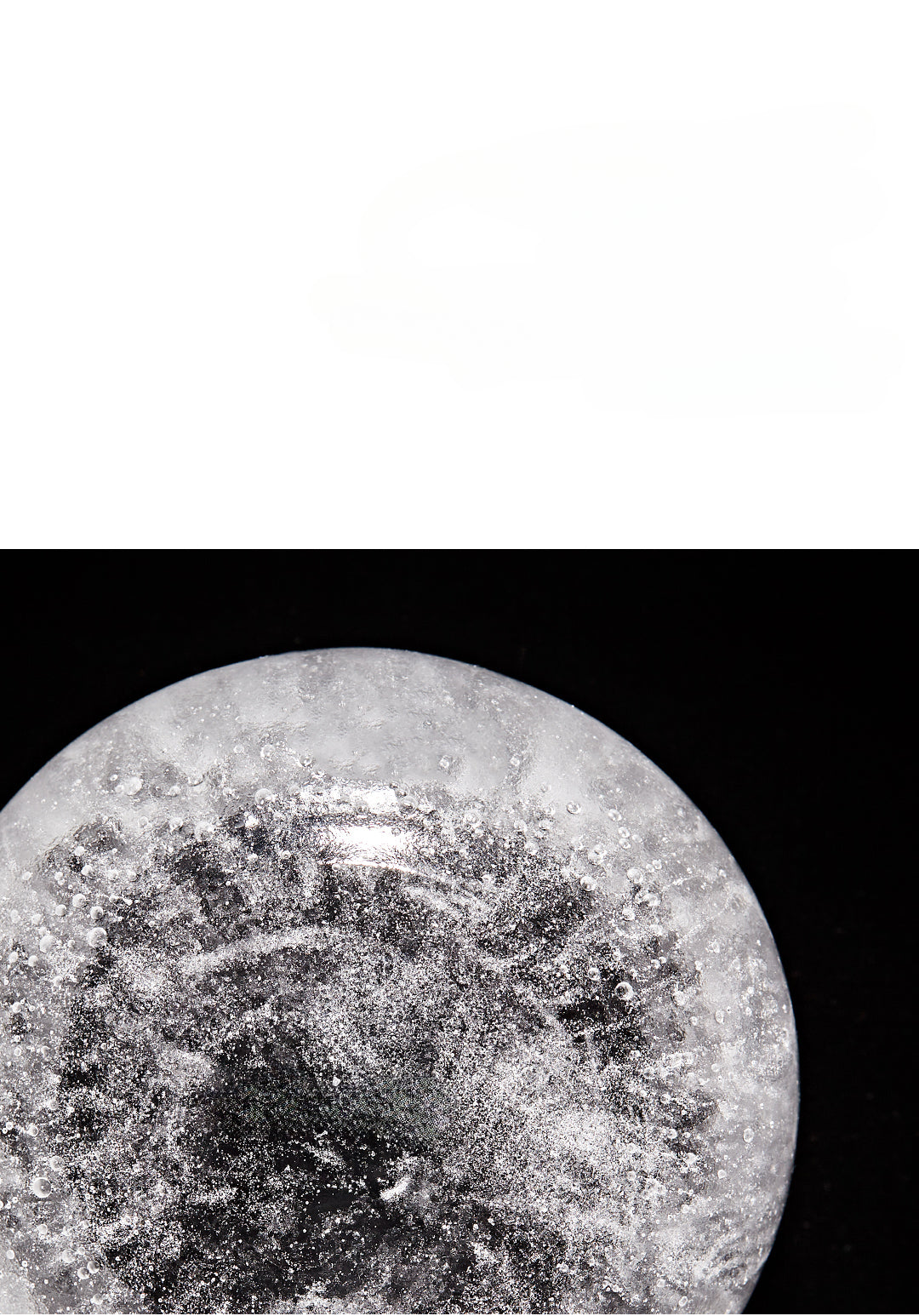 Gohobi Pate de Verre Tasse à thé ronde en verre à neige