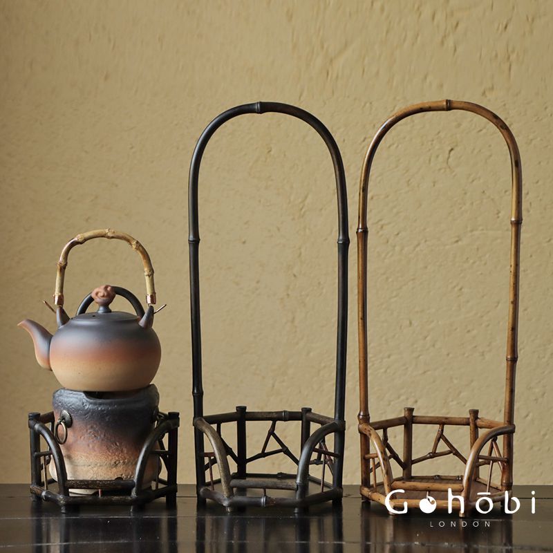 Gohobi Bamboo Lifting Beam Cooling Stove Rack – Kung Fu Tea Stove Stand for Tea Ceremony Accessories