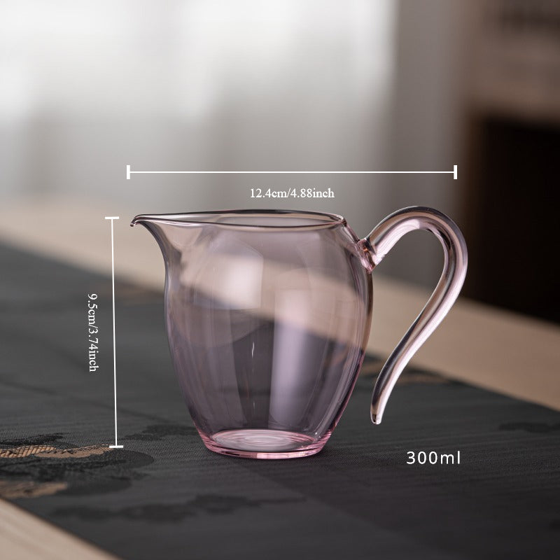 Gohobi Handmade Colourful Handle Glass Pitcher