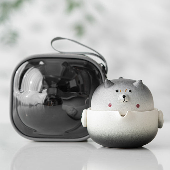 Ensemble théière et tasse à thé Gohobi Shiba Inu