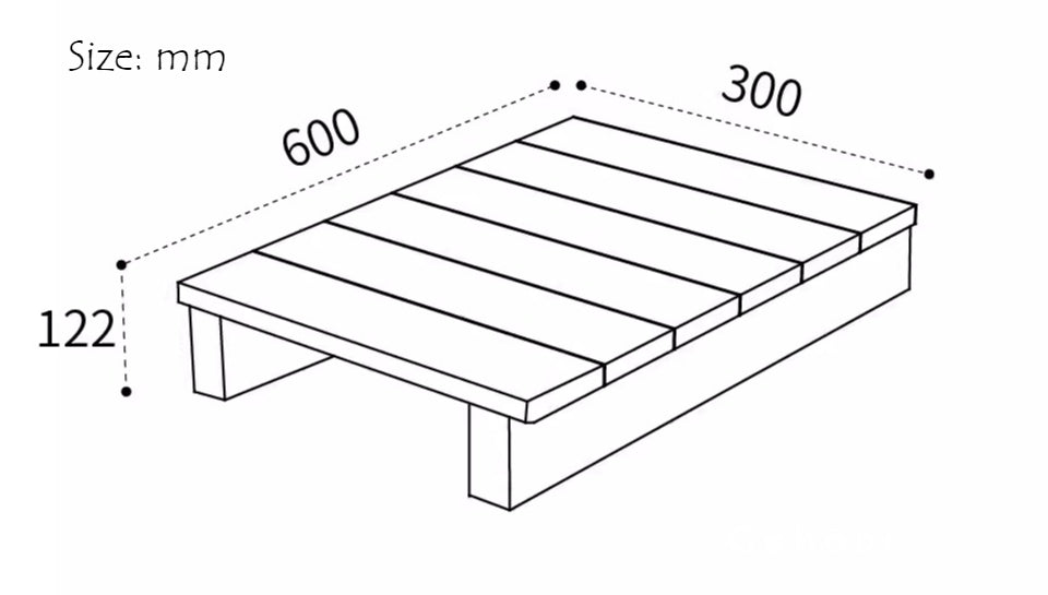 Gohobi Handmade Solid Wood Tatami Floor Platform – Japanese Style Red Oak & Black Walnut Bay Window Seating | FSC Certified Furniture
