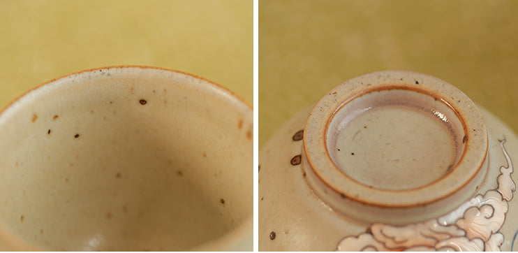 Tasse à thé en céramique peinte à la main Gohobi en forme de dragon bleu