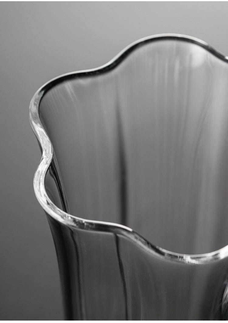 Gohobi Handmade Floral Tall Glass Pitcher