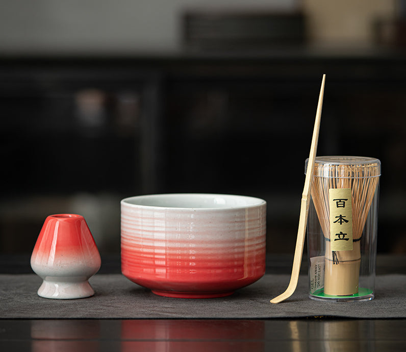 Gohobi Colourful Ceramic Bowl Matcha Set