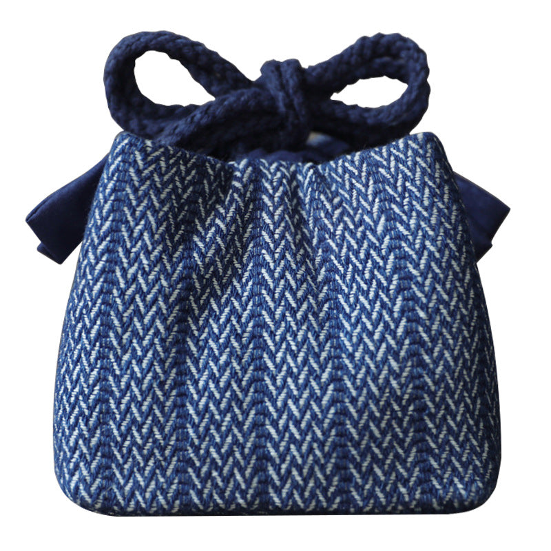 Gohobi Denim Large Teaware Storage Travel Bag Shifuku