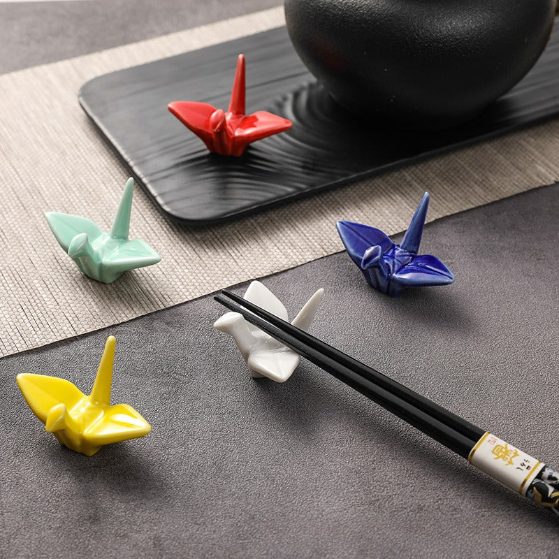 Ensemble de porte-baguettes en forme de lapin en jade à fleurs dorées de style japonais, coffret cadeau pour baguettes haut de gamme pour la fête de la mi-automne, serpillière à baguettes en céramique, sens haut de gamme pour la maison