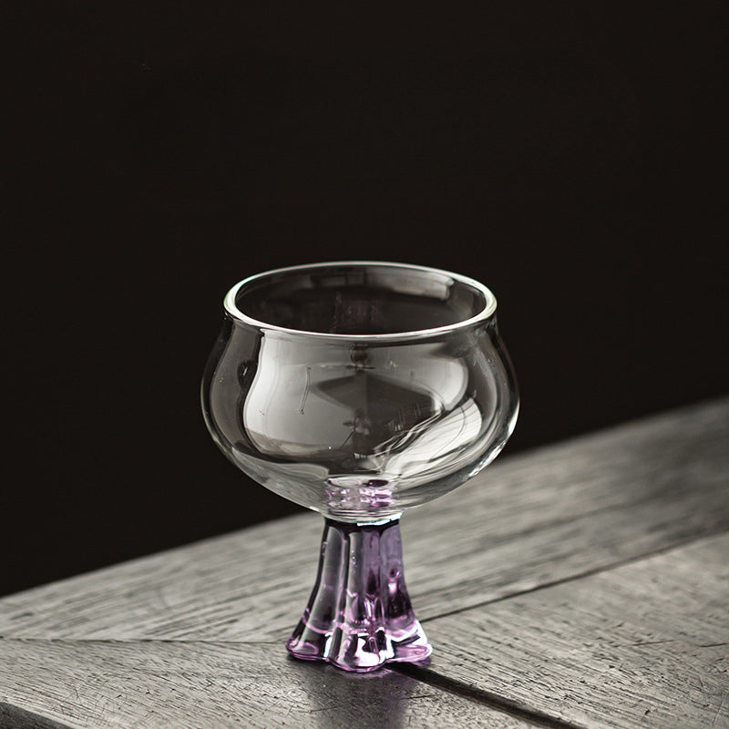 Gohobi High Borosilicate Glass Tall Footed Tea Cup – Transparent Heat-Resistant Master Cup for Gongfu Tea, Chinese Teaware for Home Use