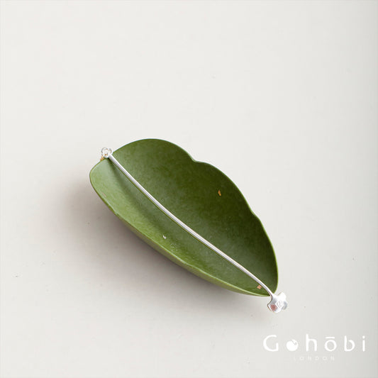 Gohobi Green Leaf Tea Spoon Set – Ceramic Gold Accent Tea Scoop and Tea Needle Set