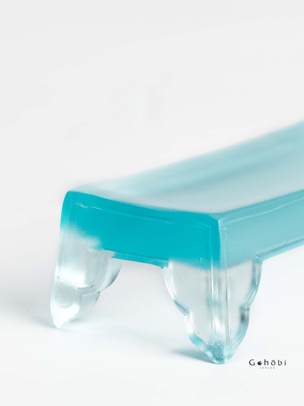 Gohobi Pate de Verre Table à Encre en Verre Coloré Support de Rangement Porte-Stylo Ornement