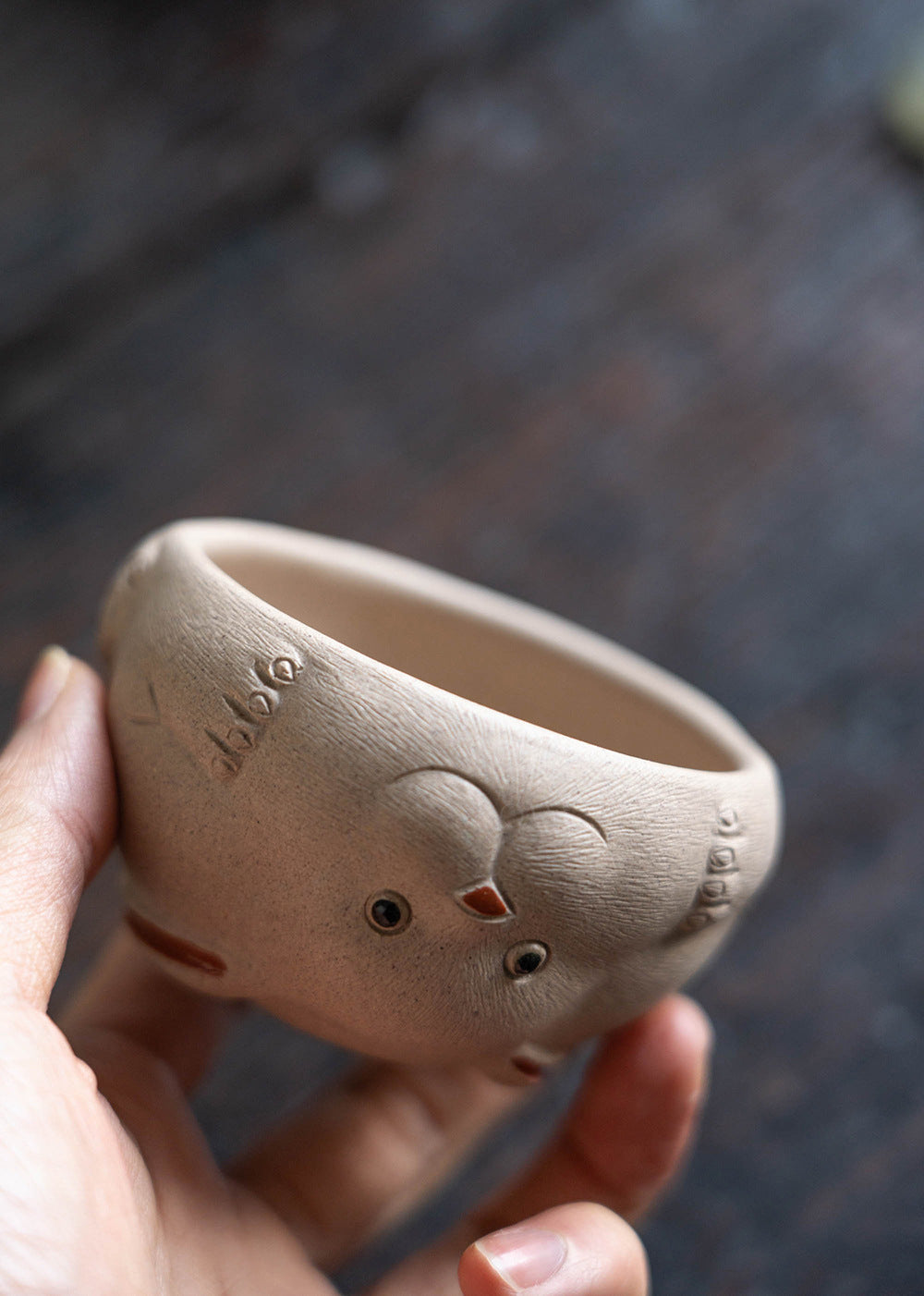 Tasse à thé en céramique faite à la main en forme de lapin de Gohobi