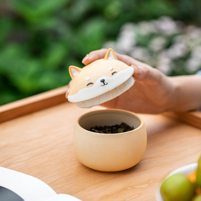 Mini pot à thé de voyage portable Gohobi Shiba Inu Dog