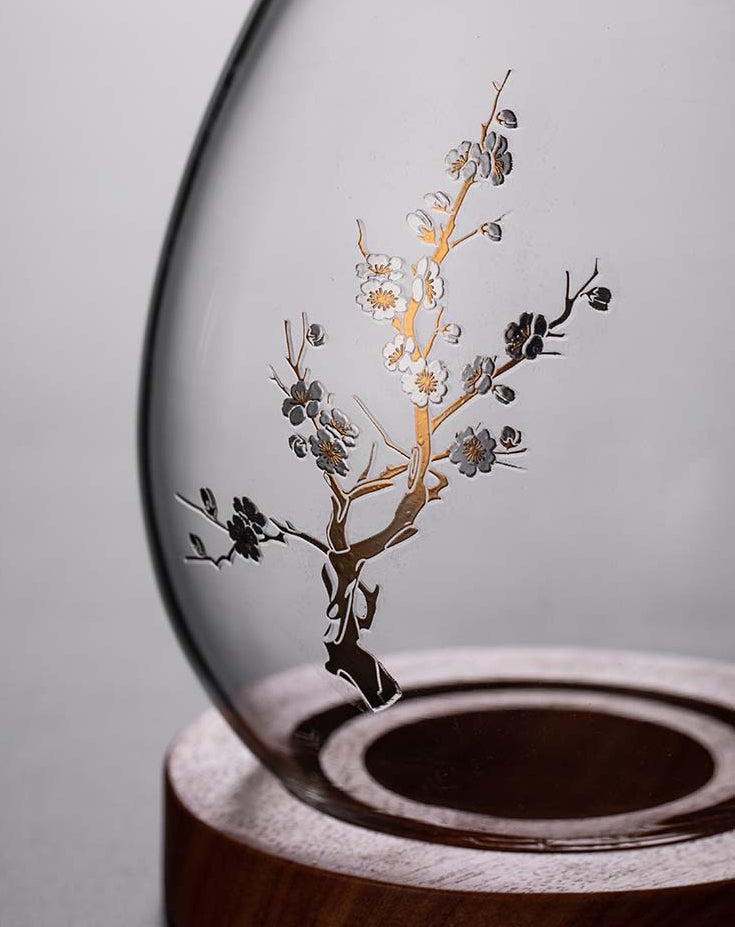 Bougeoir en verre Gohobi