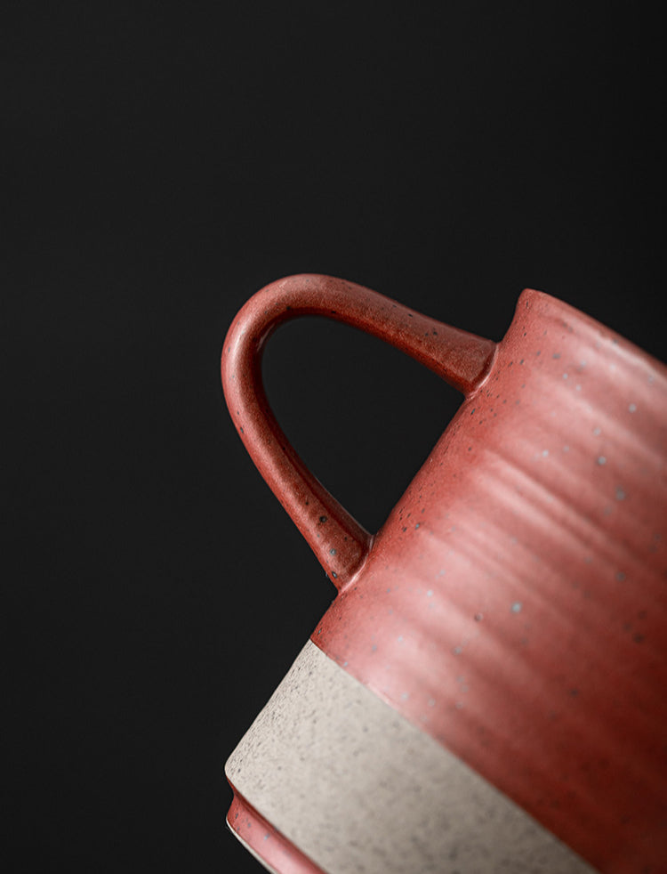 Gohobi Tasse à café en céramique de style japonais avec soucoupe 006
