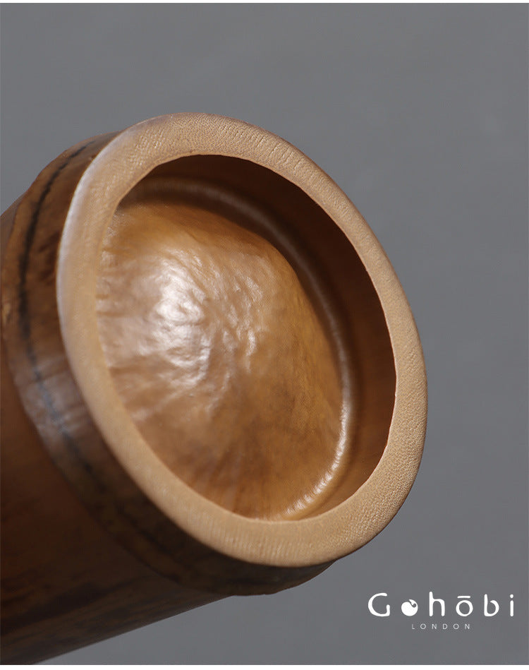 Gohobi Bamboo Woven Tea Cup Holder Basket – Zen Style Tea Cup Storage Tube & Chopstick Basket