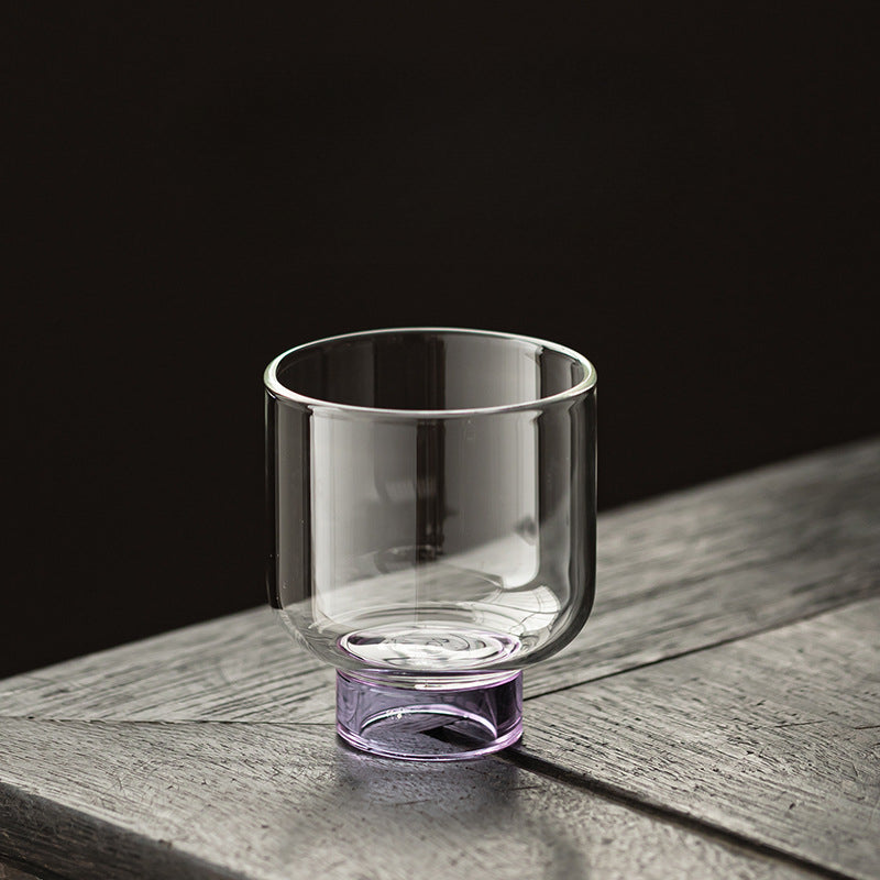 Gohobi High Borosilicate Glass Tall Footed Tea Cup – Transparent Heat-Resistant Master Cup for Gongfu Tea, Chinese Teaware for Home Use