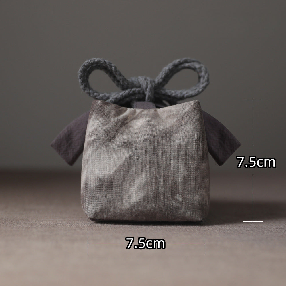 Sac de voyage de rangement pour théière en tissu teint Gohobi