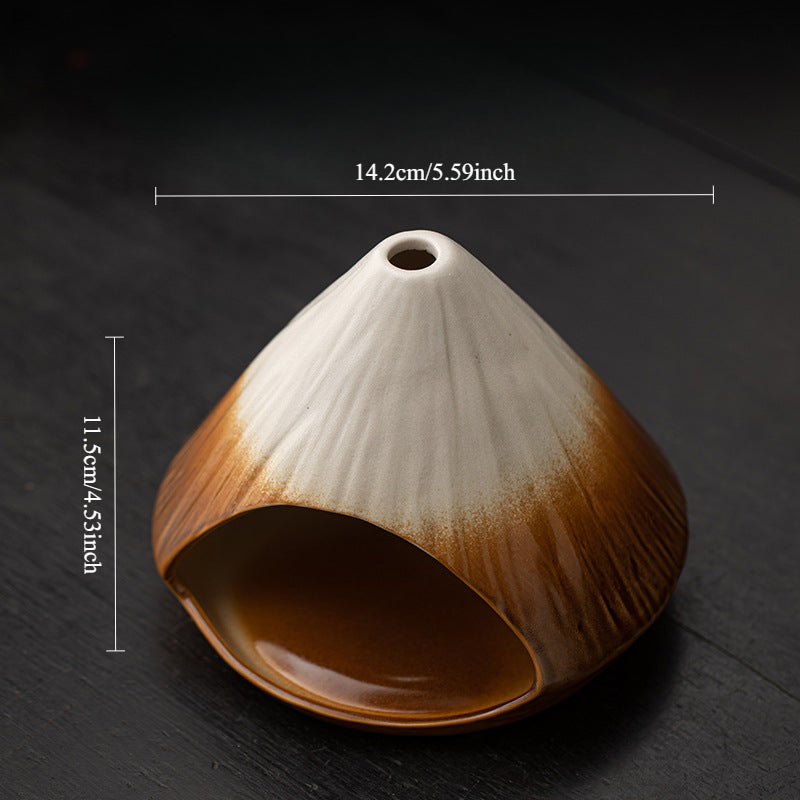 Cheminée à encens du Mont Fuji, brûleur d'encens en cèdre et sauge, grand four en bois sacré péruvien, brûleur d'encens en céramique