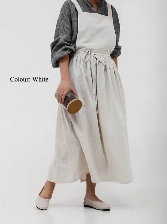 Gohobi Japanese-Korean Minimalist Cotton-Linen Apron