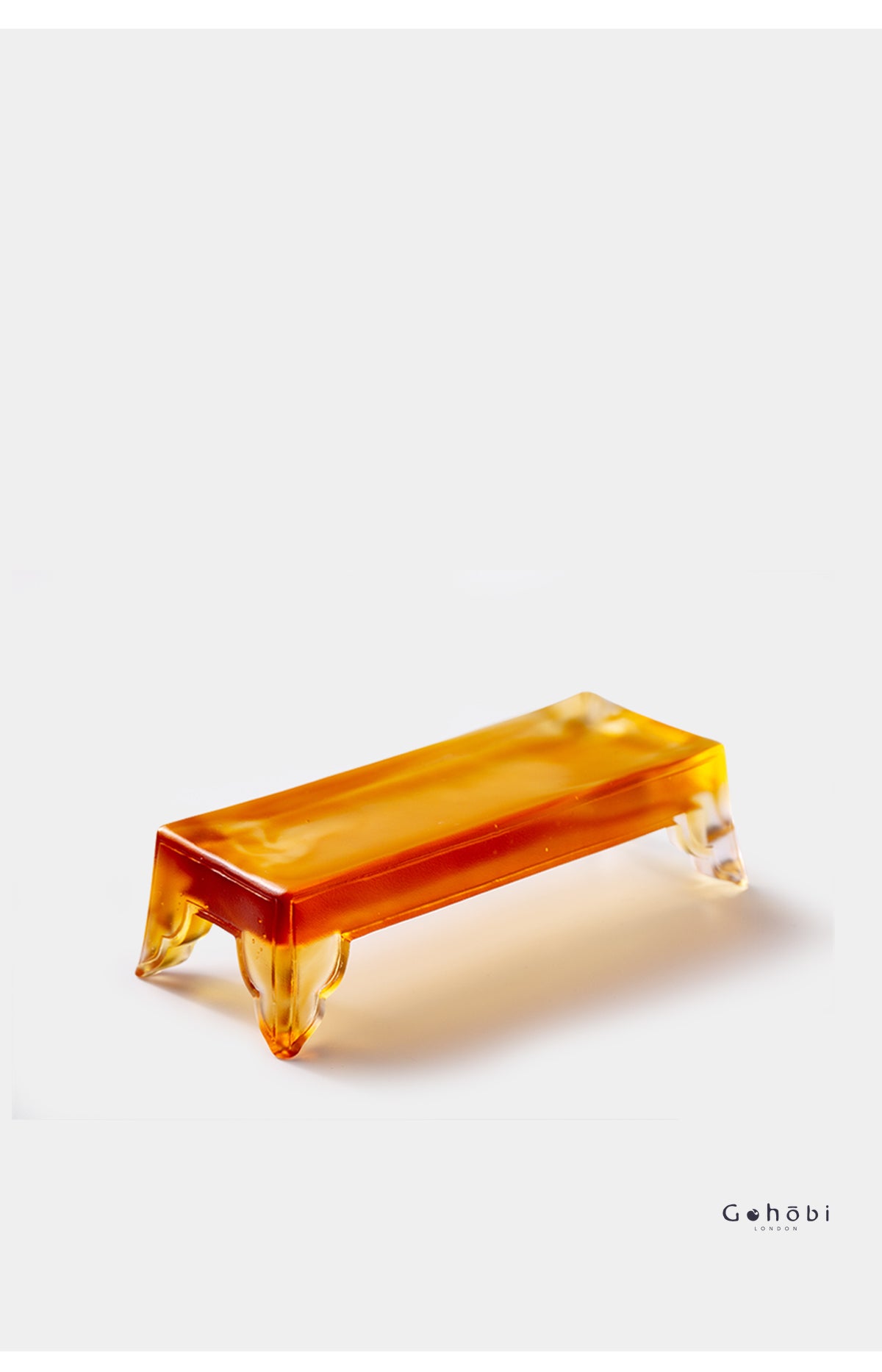 Gohobi Pate de Verre Table à Encre en Verre Coloré Support de Rangement Porte-Stylo Ornement