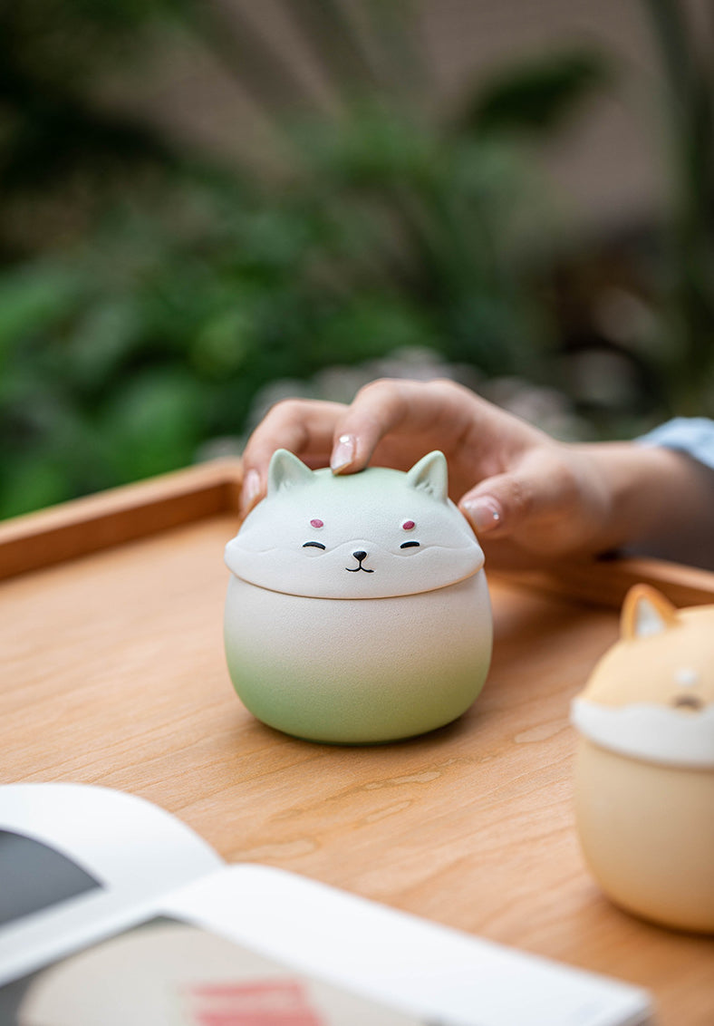 Mini pot à thé de voyage portable Gohobi Shiba Inu Dog