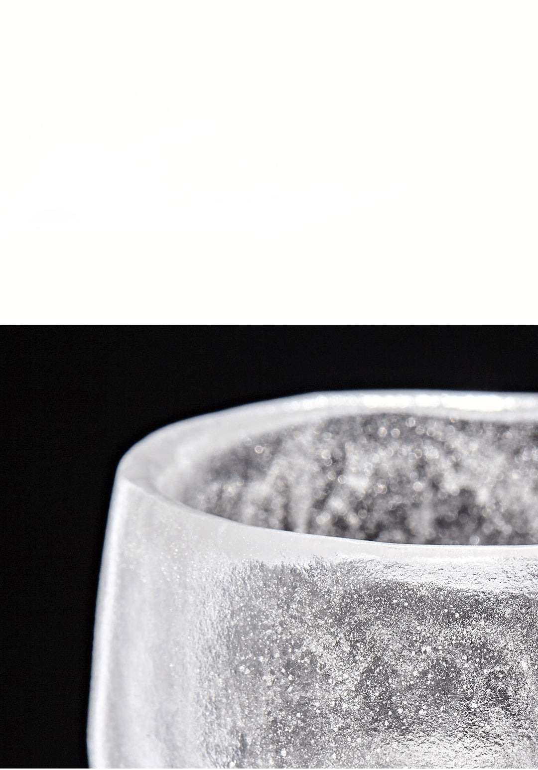 Gohobi Pate de Verre Tasse à thé ronde en verre à neige