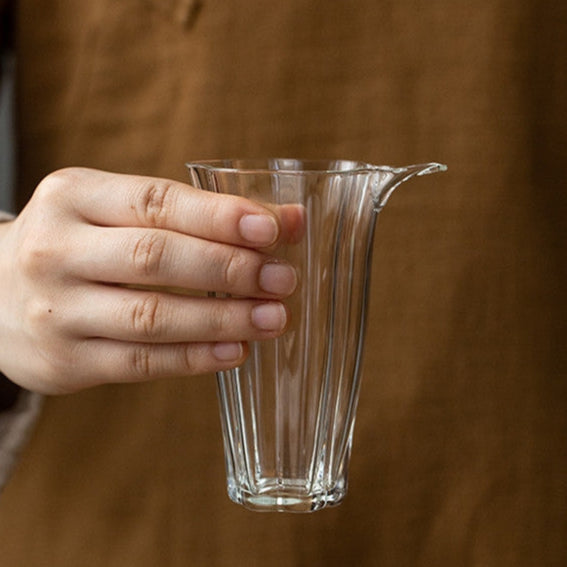 Gohobi Handmade Floral Tall Glass Pitcher