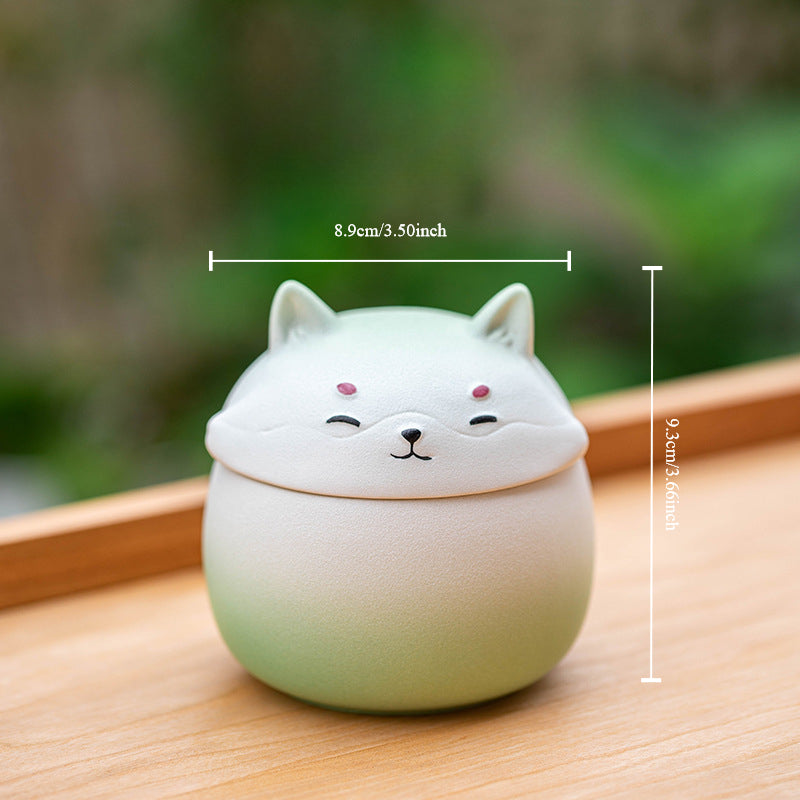 Mini pot à thé de voyage portable Gohobi Shiba Inu Dog