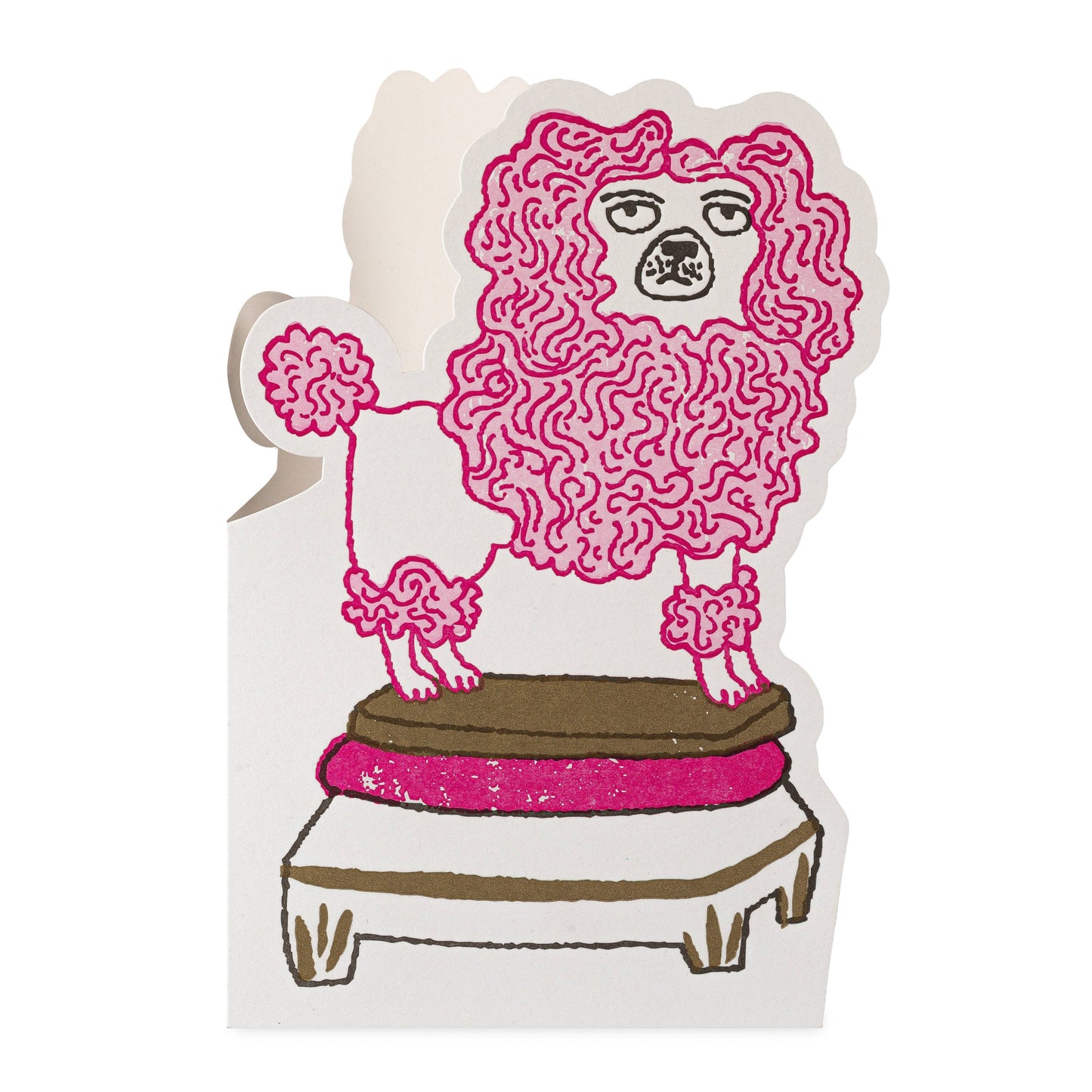 HereThe Poodle | Letterpress Cards | Cut-out Cards