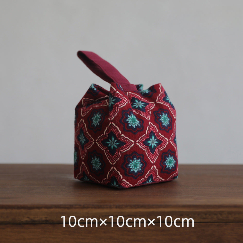 Sac de voyage de rangement pour théière à motif floral ancien de Gohobi