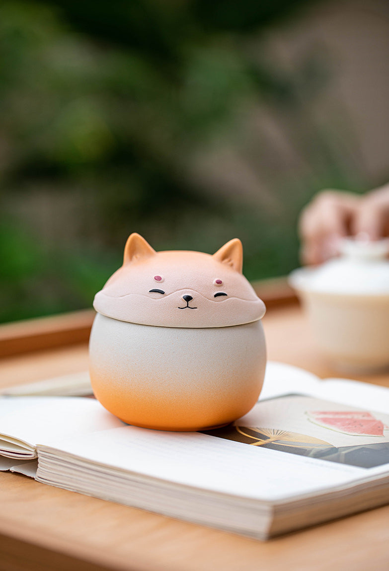 Mini pot à thé de voyage portable Gohobi Shiba Inu Dog
