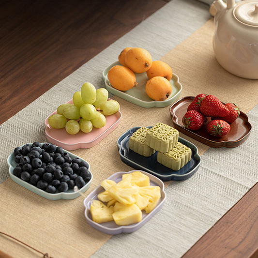 Gohobi Traditional Japanese Glazed Fruit Nuts Small Plate - Bright moon 006