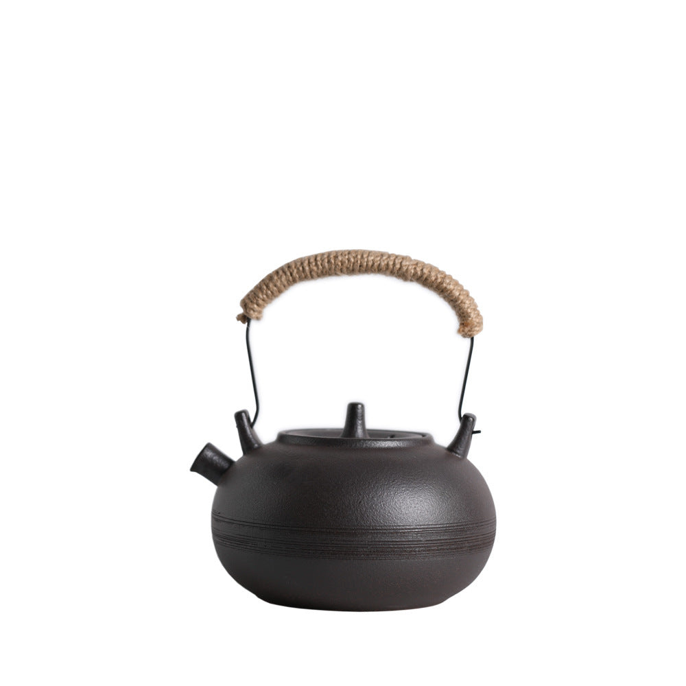 Gohobi Ceramic Tea Kettle – Handmade Household Pottery Teapot (900ml)