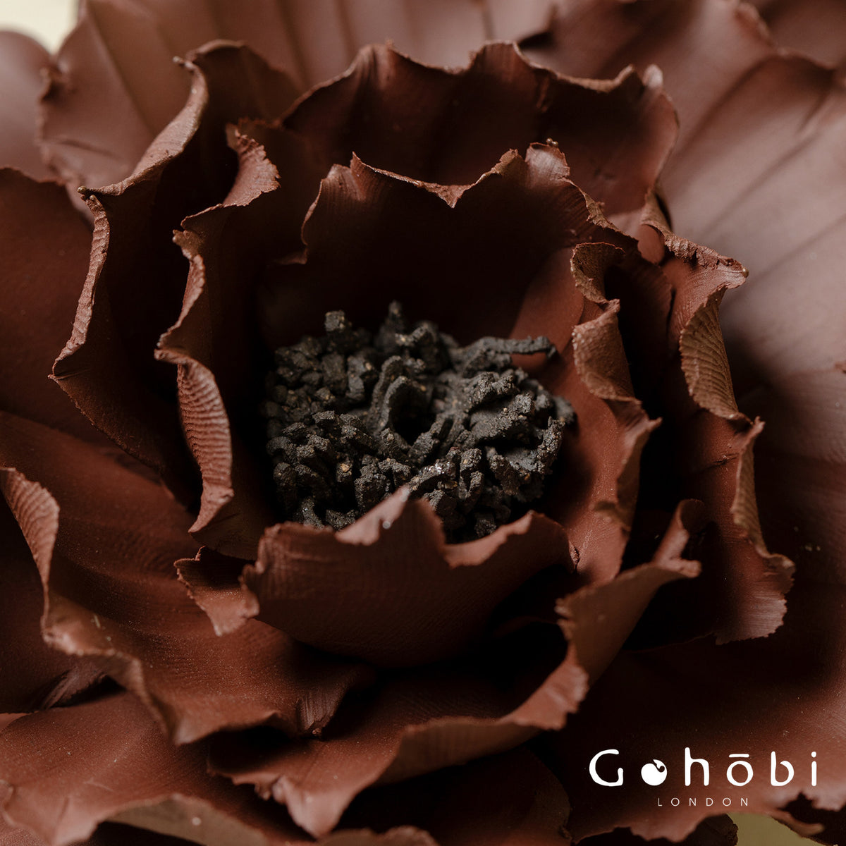 Gohobi Handmade Floral Incense Holder 004 - Peony Stoneware