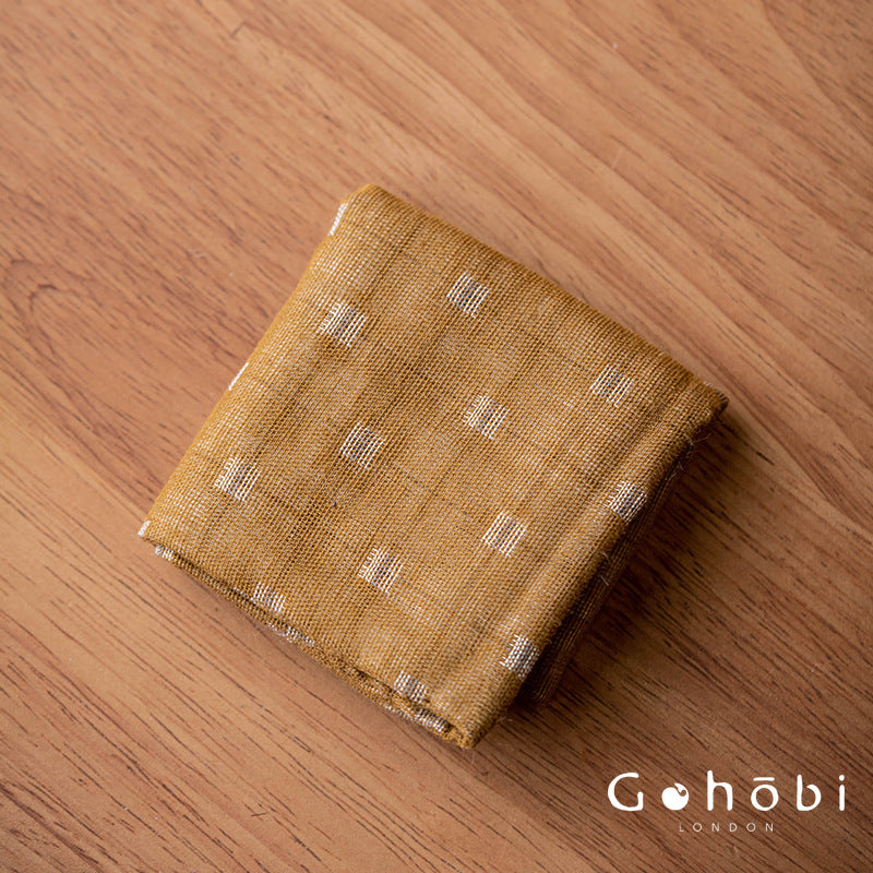 Gohobi Cotton Linen Tea Towel – Japanese Style Absorbent Tea Cloth for Tea Ceremony