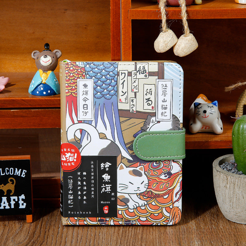 Carnet magnétique Gohobi Chat japonais, agenda mensuel, carnet d'étude, agenda de poche