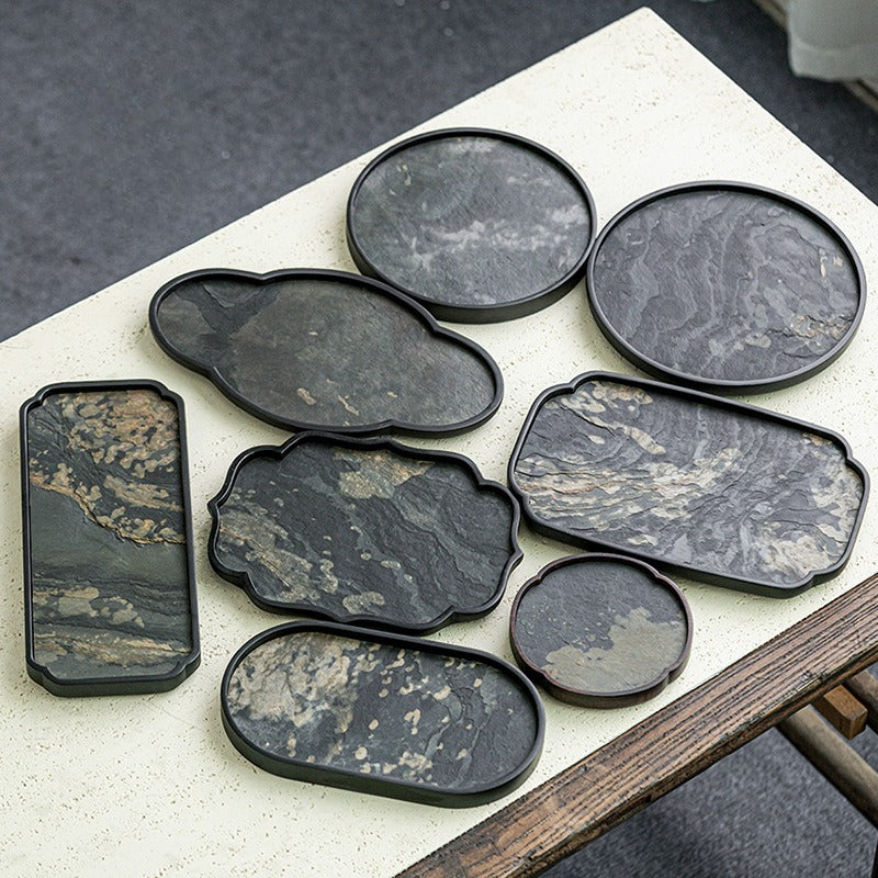 Gohobi Wabi-Sabi Stone Panel Tea Tray