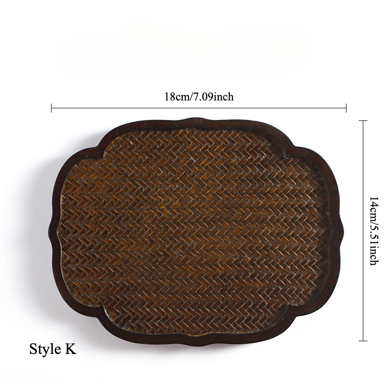 Gohobi Bamboo Mat Surface Tea Tray