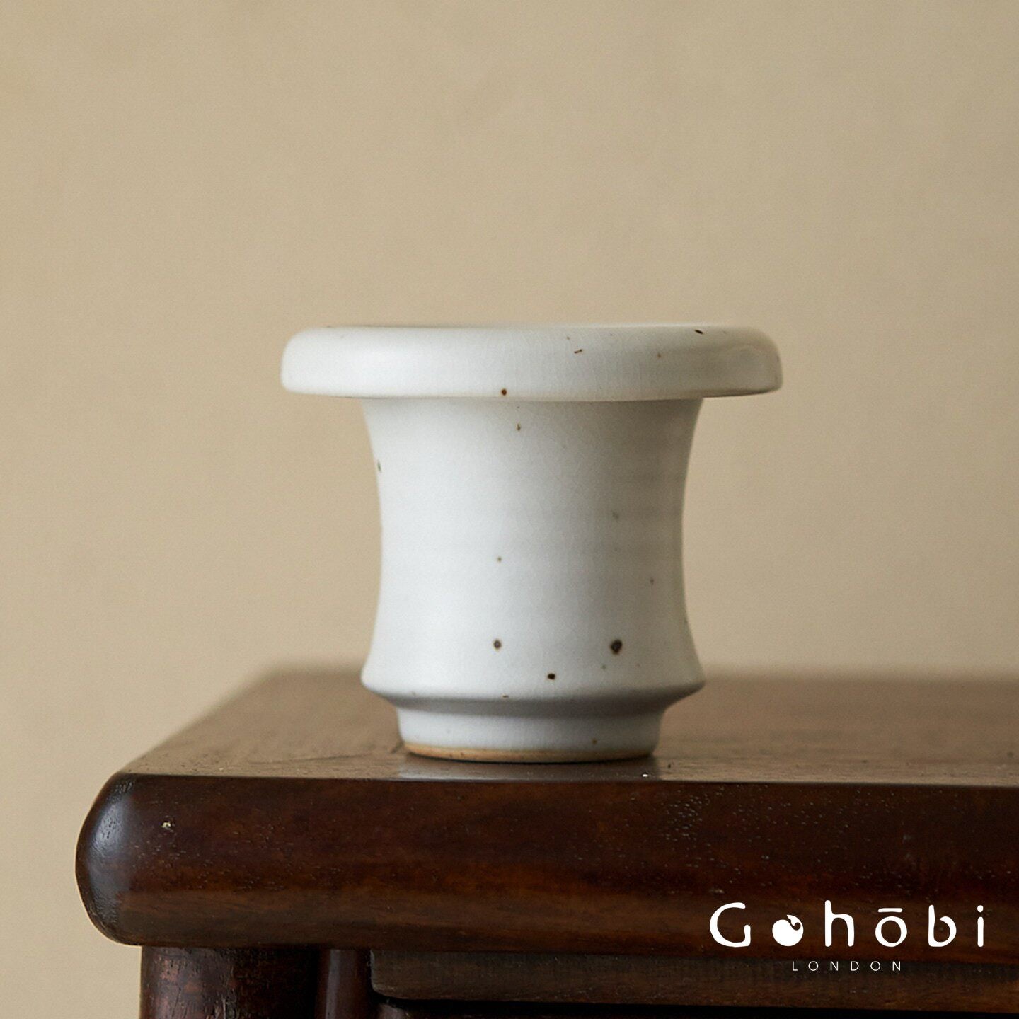Gohobi Japanese Ikebana Mini Ceramic Vase – Jingdezhen Wabi-Sabi Desktop Flower Vase