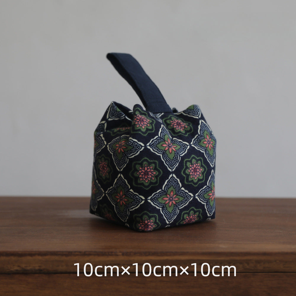 Sac de voyage de rangement pour théière à motif floral ancien de Gohobi