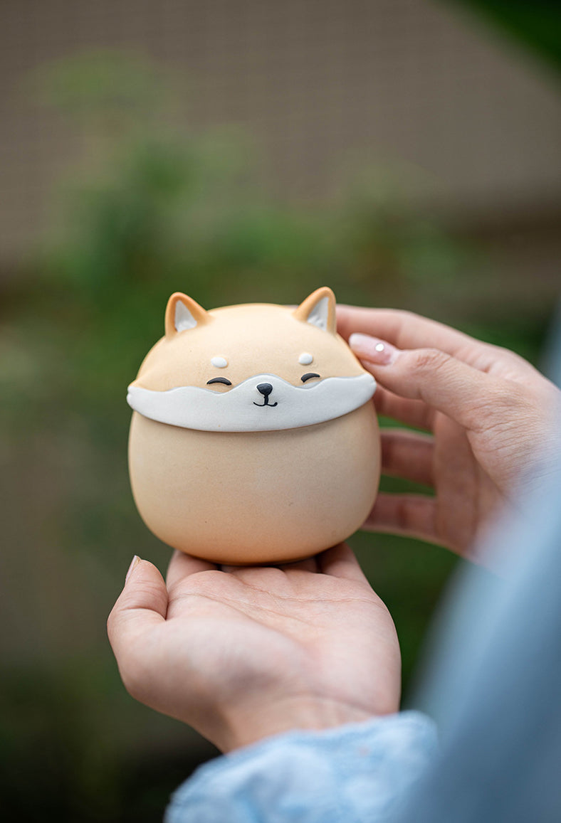 Mini pot à thé de voyage portable Gohobi Shiba Inu Dog