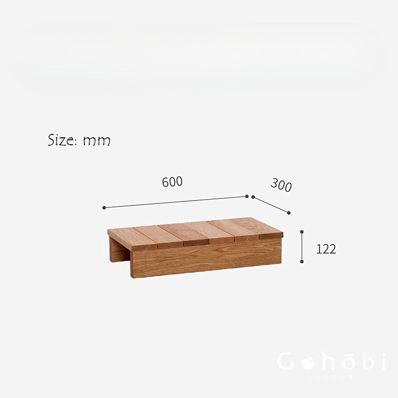 Gohobi Handmade Solid Wood Tatami Floor Platform – Japanese Style Red Oak & Black Walnut Bay Window Seating | FSC Certified Furniture