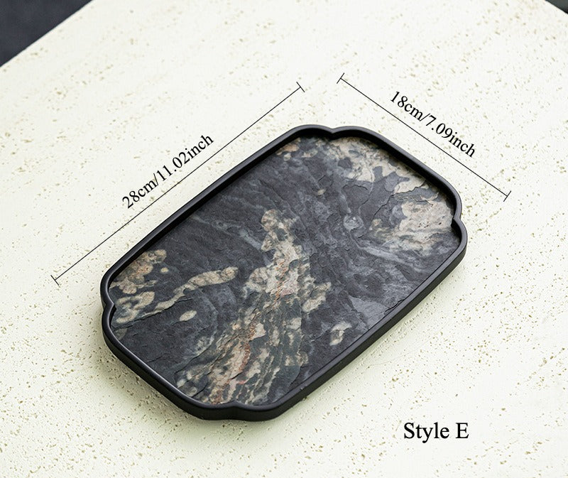Gohobi Wabi-Sabi Stone Panel Tea Tray